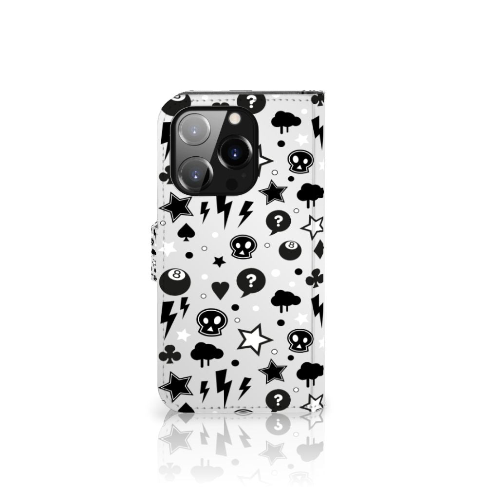 Telefoonhoesje met Naam iPhone 14 Pro Silver Punk