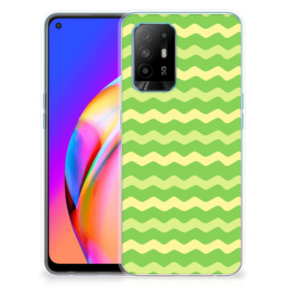 OPPO A94 5G | Reno5 Z TPU bumper Waves Green