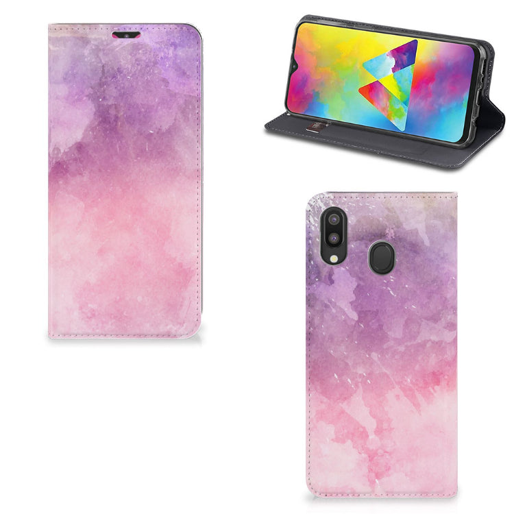 Bookcase Samsung Galaxy M20 Pink Purple Paint