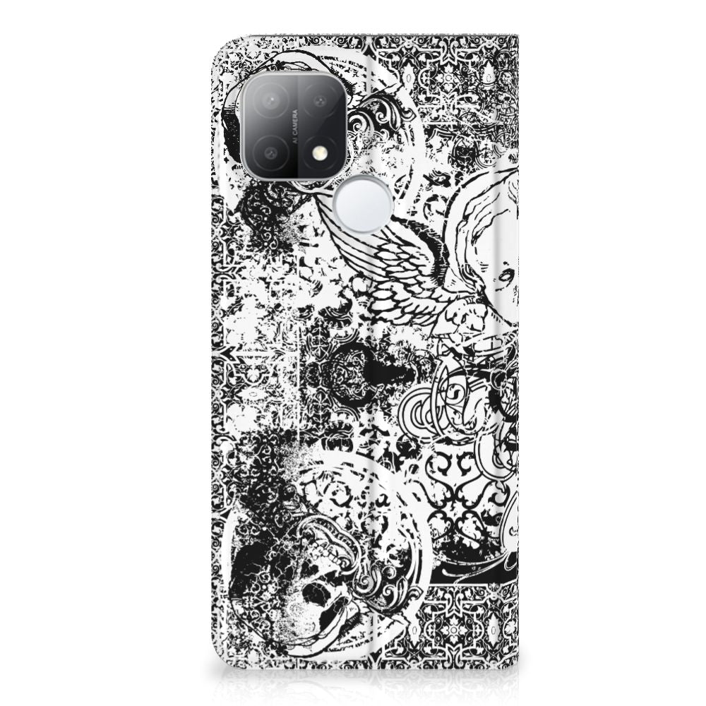 Mobiel BookCase OPPO A15 Skulls Angel - B2C Telecom