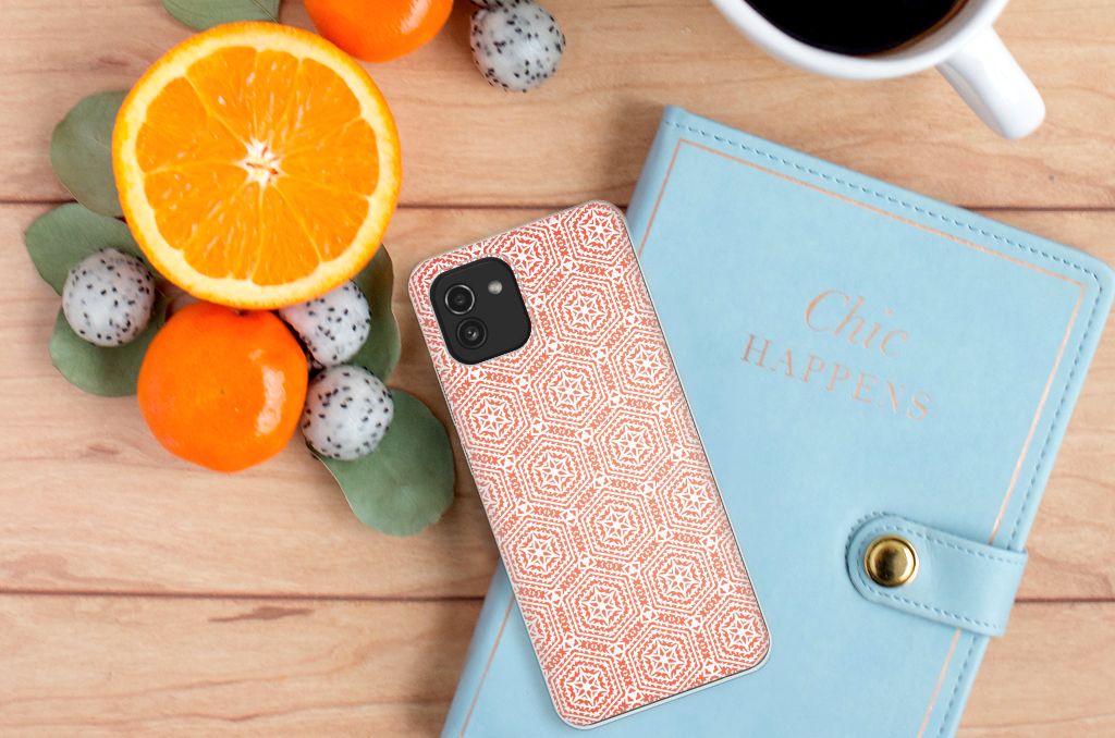 Samsung Galaxy A03 TPU bumper Pattern Orange B2C Telecom