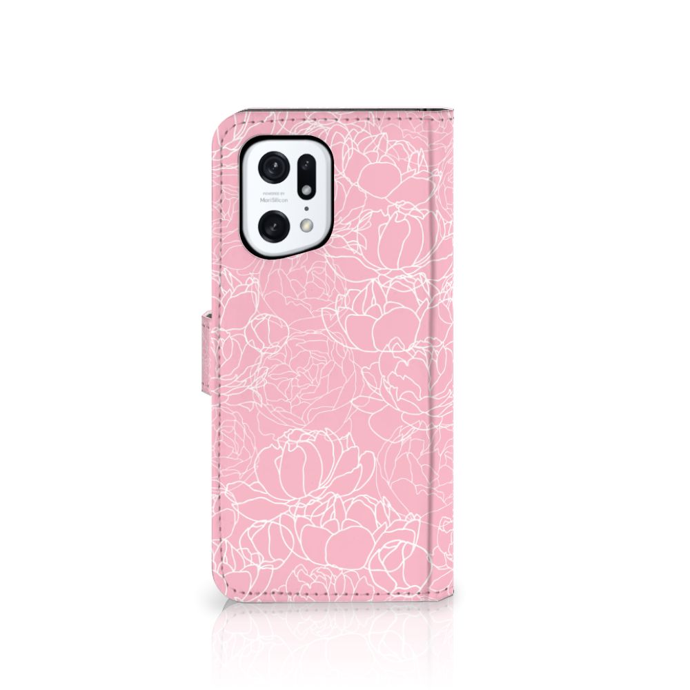 OPPO Find X5 Pro Hoesje White Flowers
