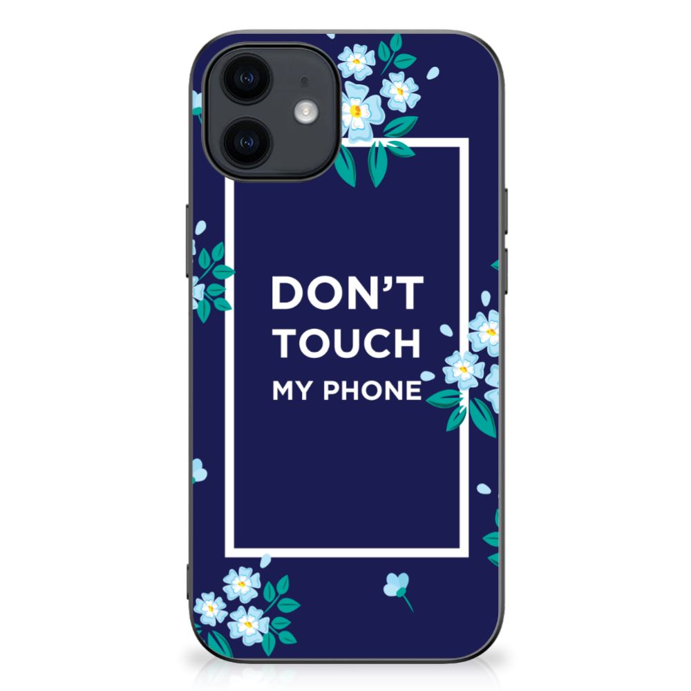 iPhone 12 Pro | 12 (6.1") TPU Hoesje Flowers Blue DTMP