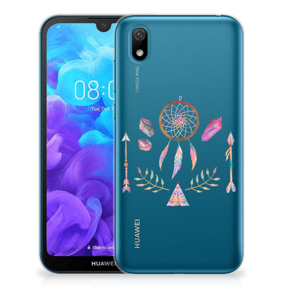 Huawei Y5 (2019) Telefoonhoesje met Naam Boho Dreamcatcher