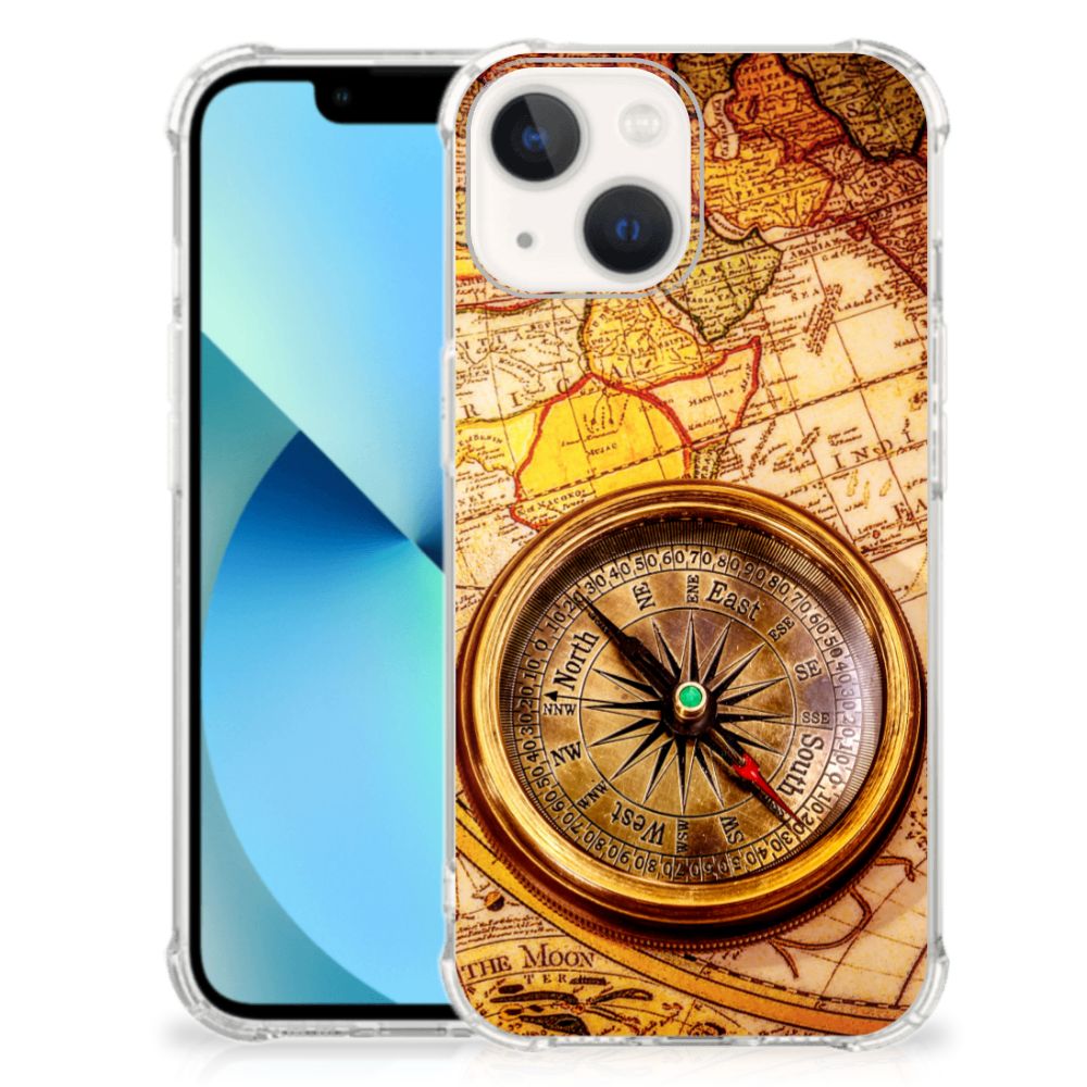 iPhone 13 mini Telefoonhoesje met valbescherming Kompas - B2C Telecom