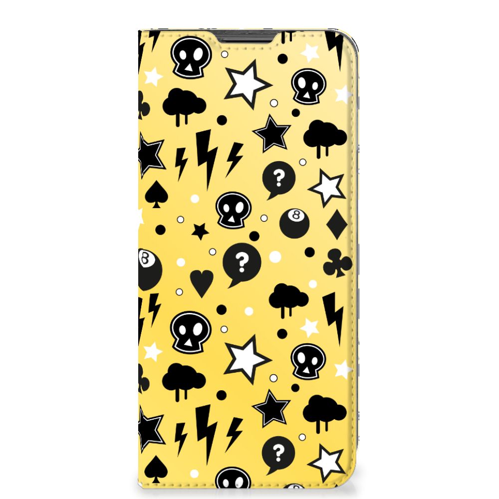 Mobiel BookCase Motorola Moto G22 Punk Geel - B2C Telecom