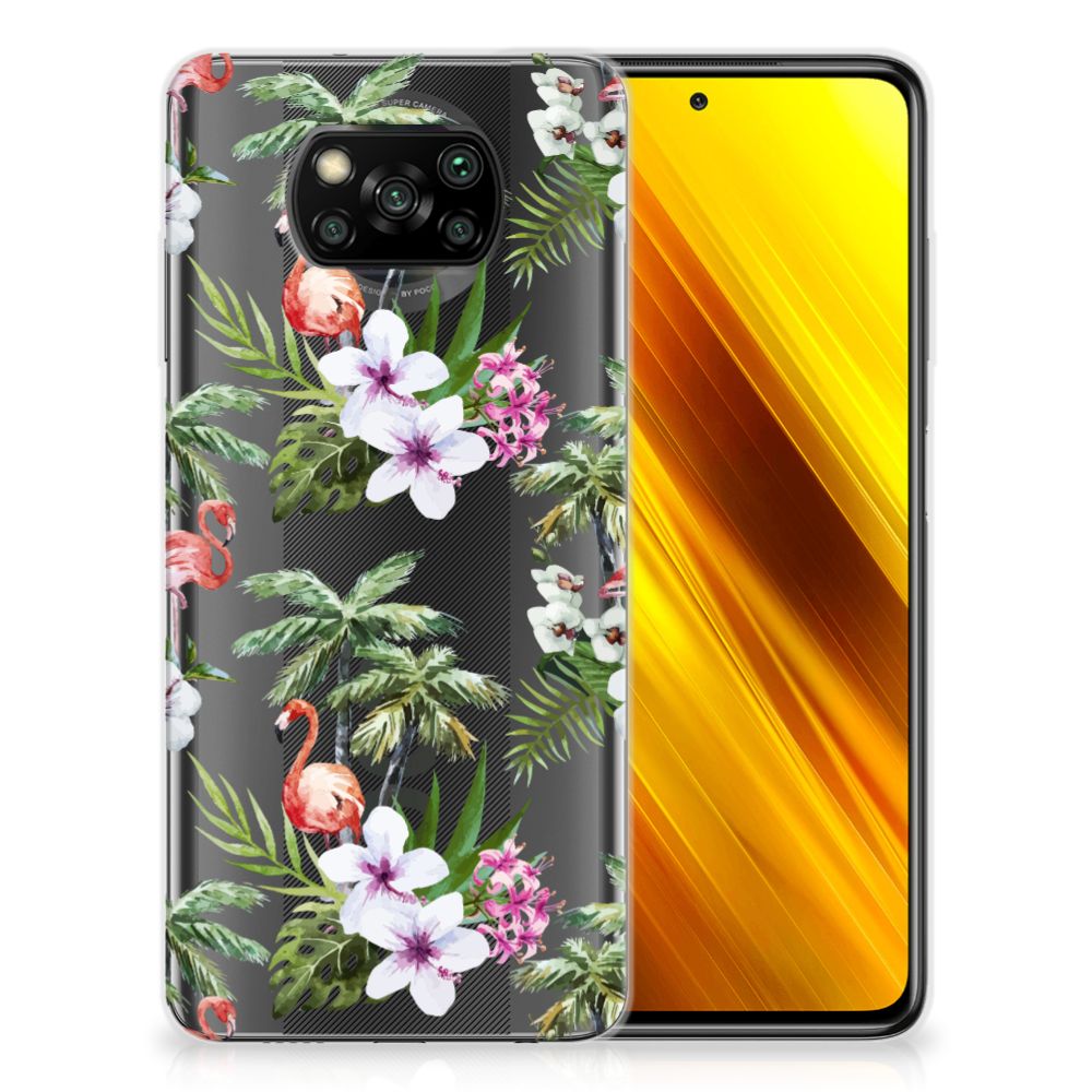 Xiaomi Poco X3 | Poco X3 Pro TPU Hoesje Flamingo Palms B2C Telecom