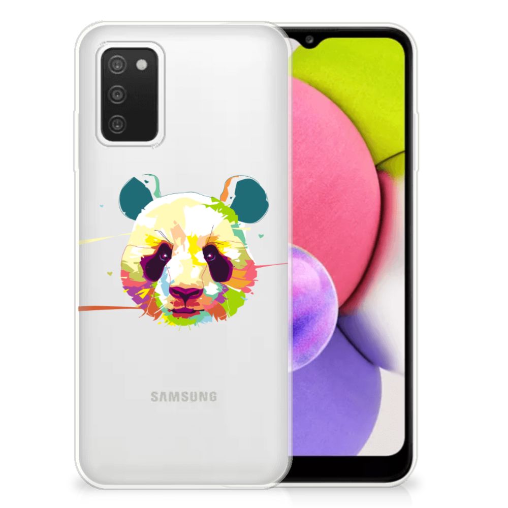 Samsung Galaxy A03S Telefoonhoesje met Naam Panda Color B2C Telecom