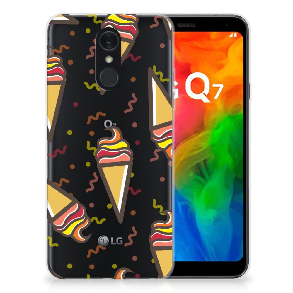 LG Q7 Siliconen Case Icecream