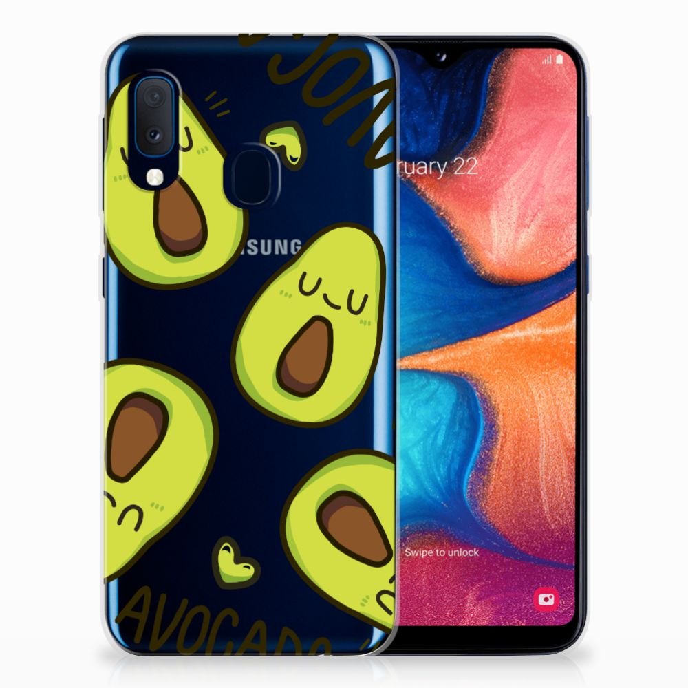 Samsung Galaxy A20e Telefoonhoesje met Naam Avocado Singing