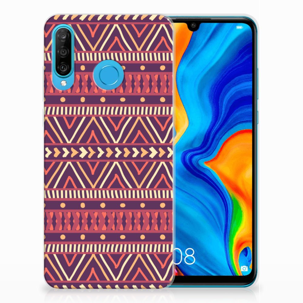 Huawei P30 Lite TPU bumper Aztec Paars