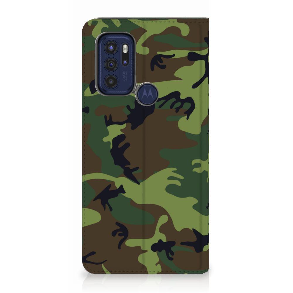 Motorola Moto G60s Hoesje met Magneet Army Dark - B2C Telecom