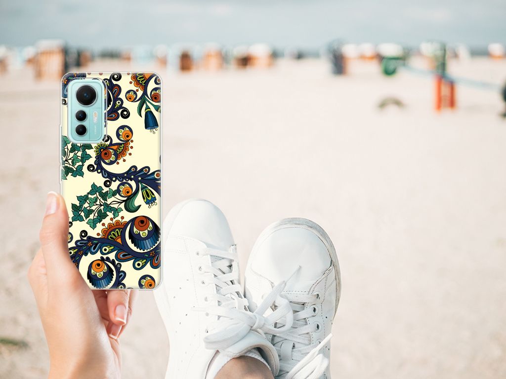 Siliconen Hoesje Xiaomi 12 Lite Barok Flower B2C Telecom