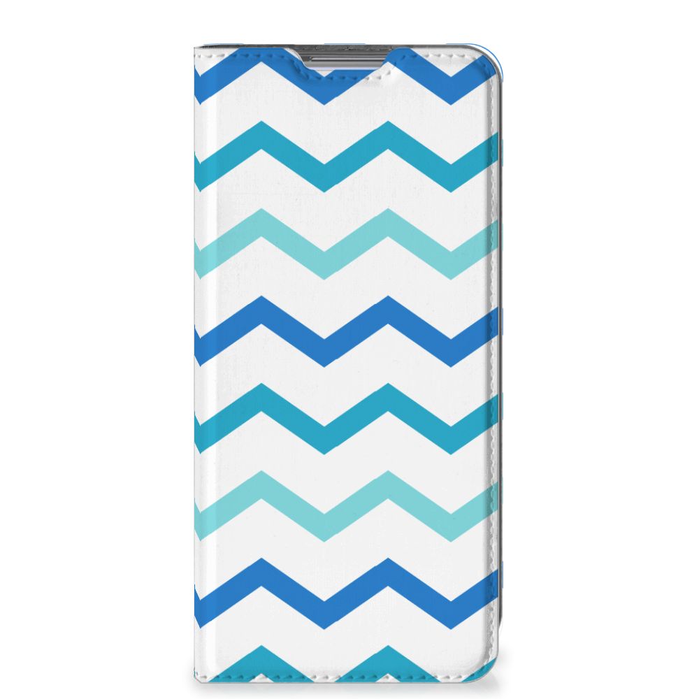 Xiaomi 12 | 12X Hoesje met Magneet Zigzag Blauw - B2C Telecom