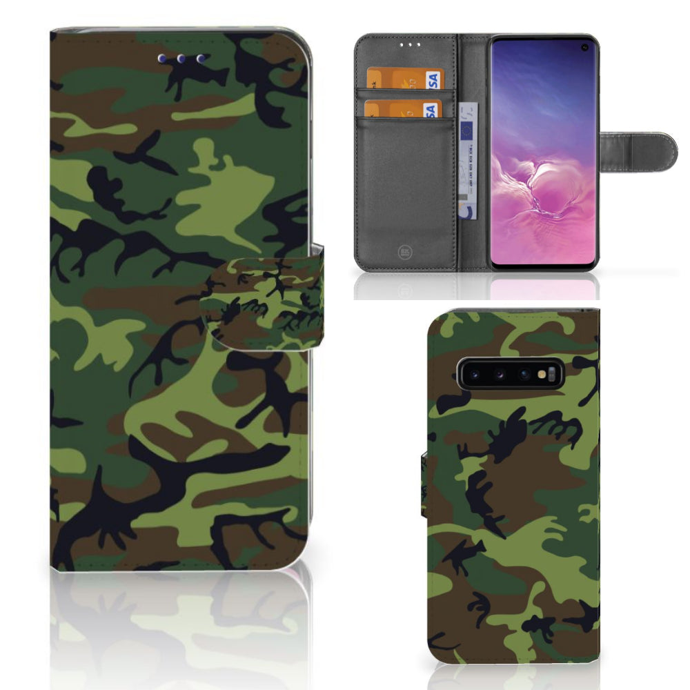 Samsung Galaxy S10 Telefoon Hoesje Army Dark
