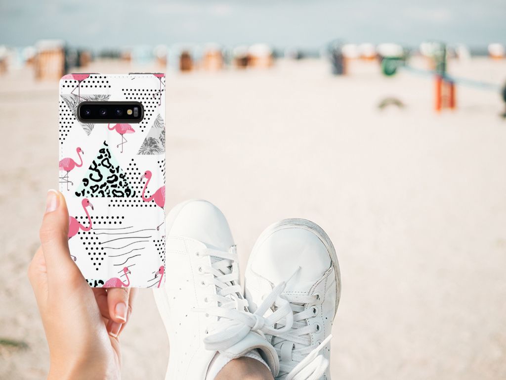 Samsung Galaxy S10 Hoesje maken Flamingo Triangle