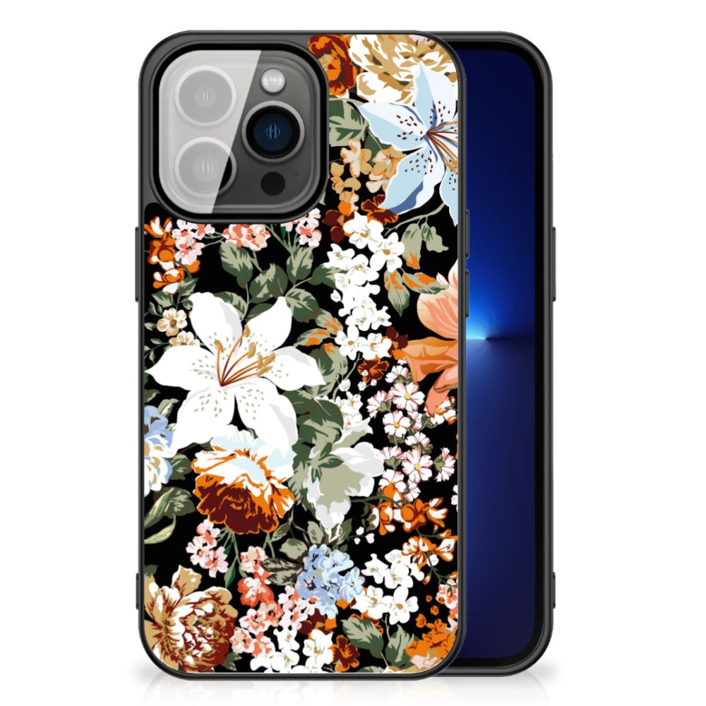 Bloemen Hoesje voor iPhone 13 Pro Dark Flowers B2C Telecom