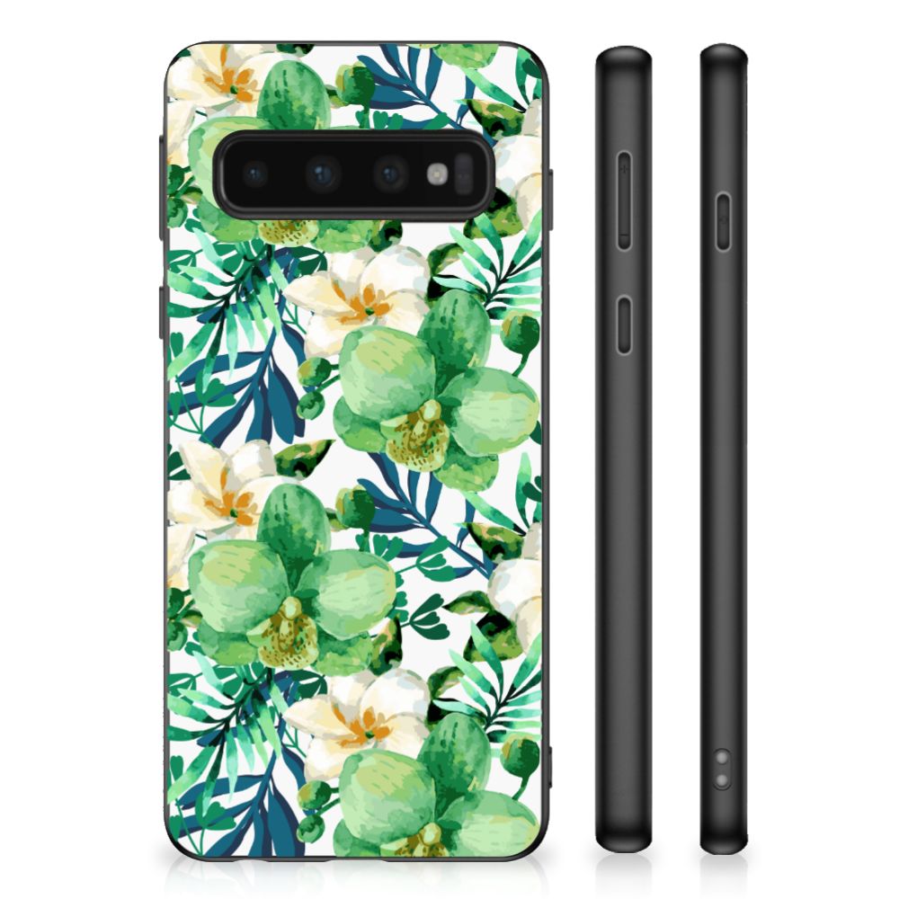 Samsung Galaxy S10 Skin Case Orchidee Groen B2C Telecom