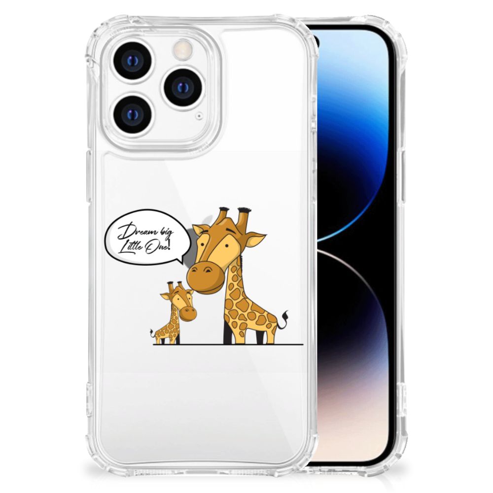 iPhone 14 Pro Stevig Bumper Hoesje Giraffe B2C Telecom