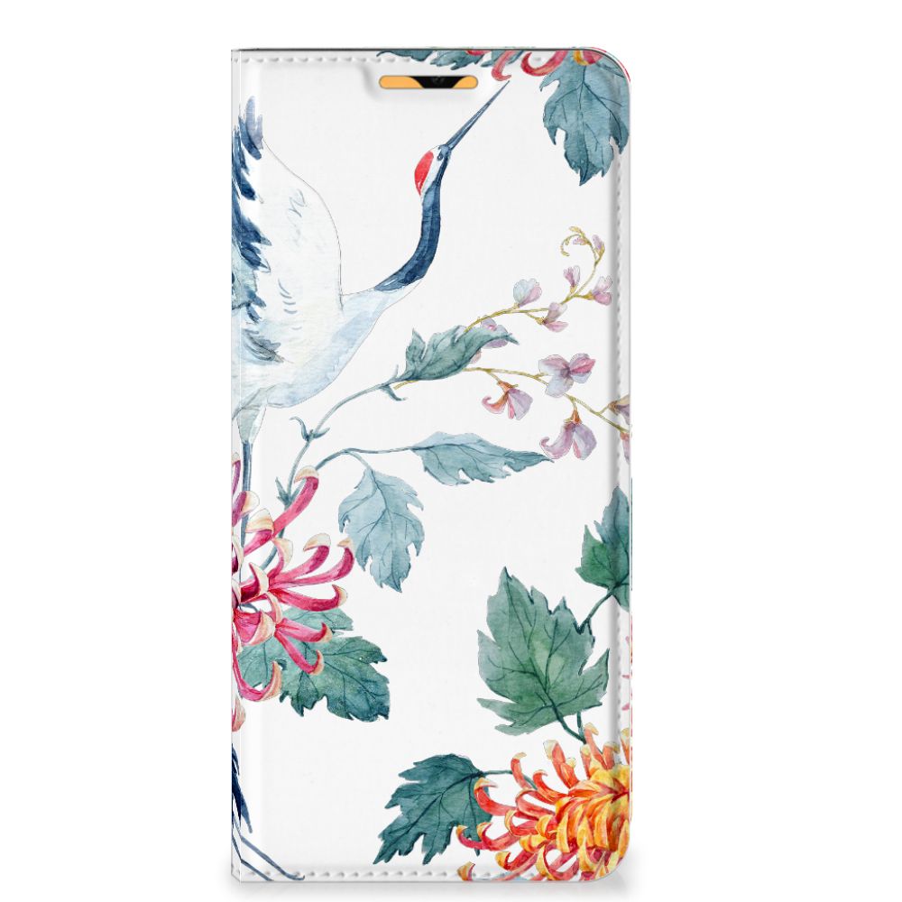 OPPO A15 Hoesje maken Bird Flowers - B2C Telecom