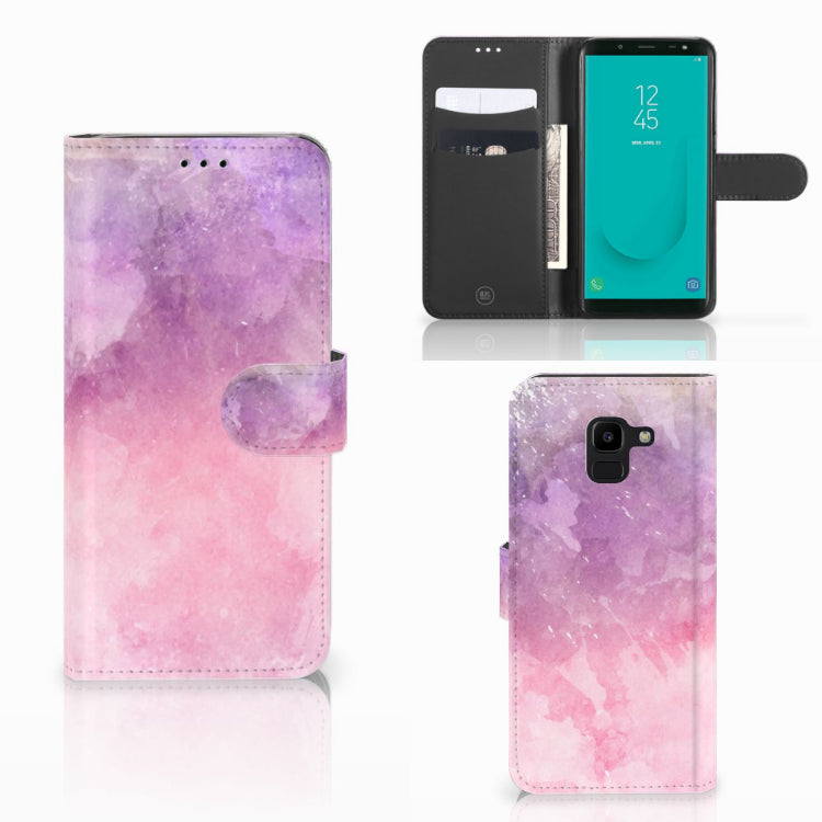 Hoesje Samsung Galaxy J6 2018 Pink Purple Paint