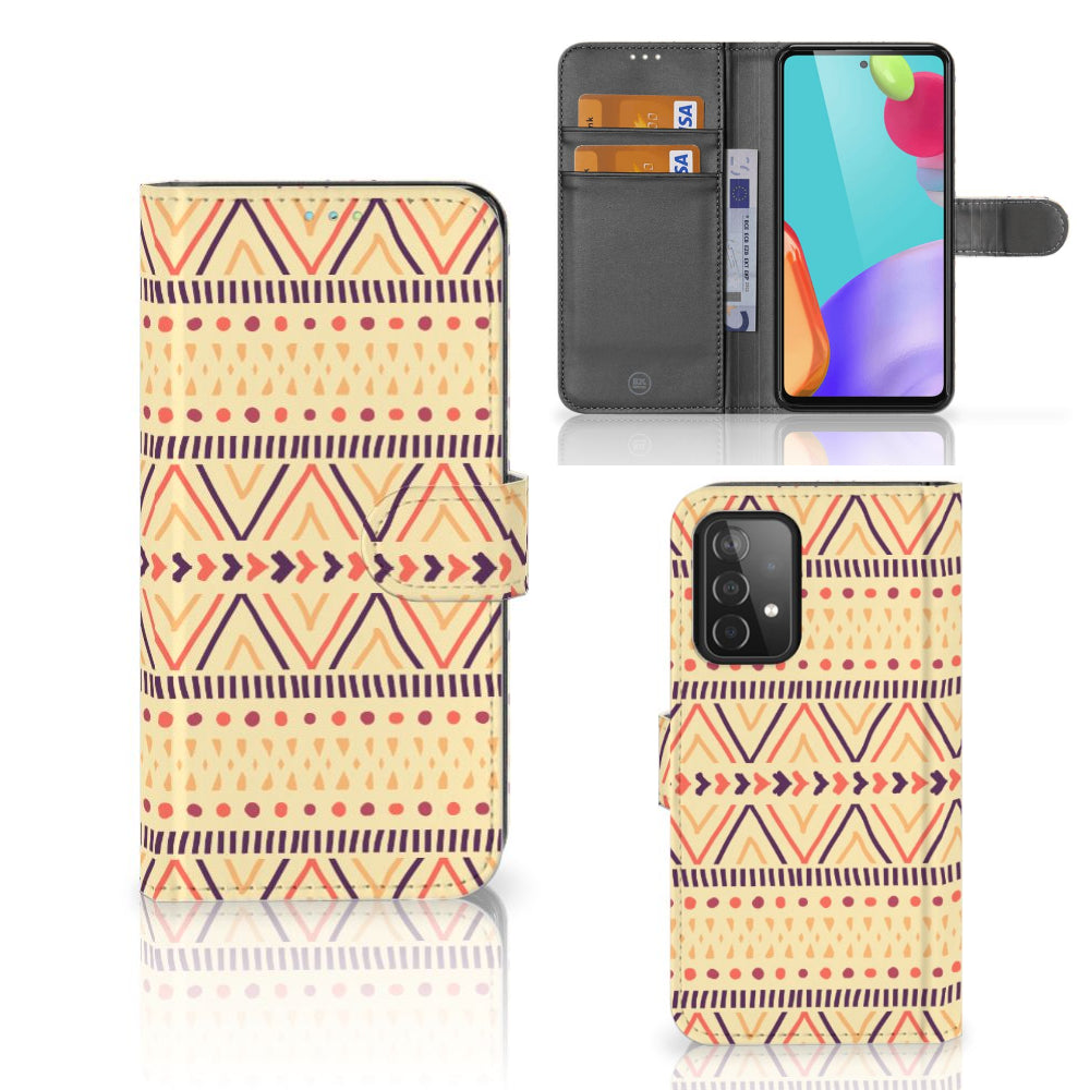 Samsung Galaxy A52 Telefoon Hoesje Aztec Yellow