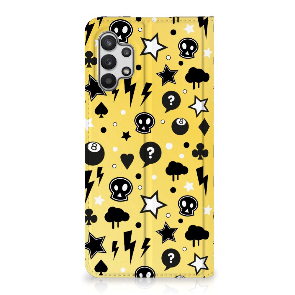 Mobiel BookCase Samsung Galaxy A32 5G Punk Geel - B2C Telecom