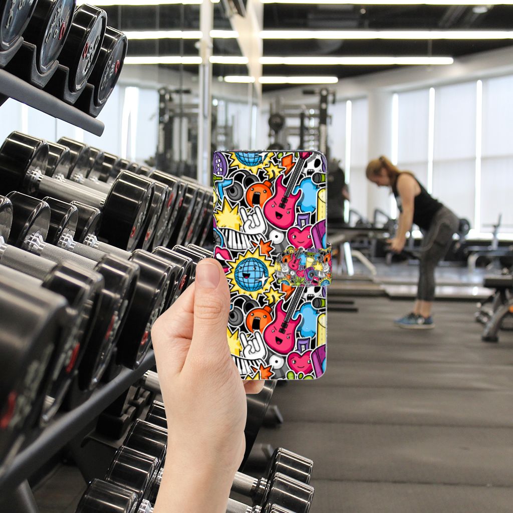 Xiaomi Mi 9 Lite Wallet Case met Pasjes Punk Rock