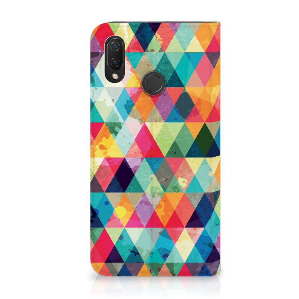 Huawei P Smart Plus Hoesje met Magneet Geruit