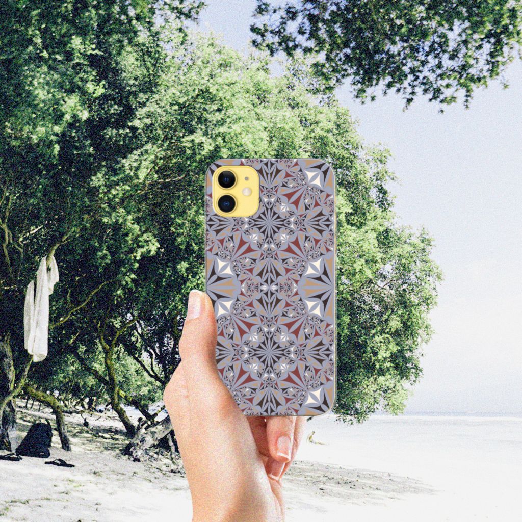 Apple iPhone 11 TPU Siliconen Hoesje Flower Tiles