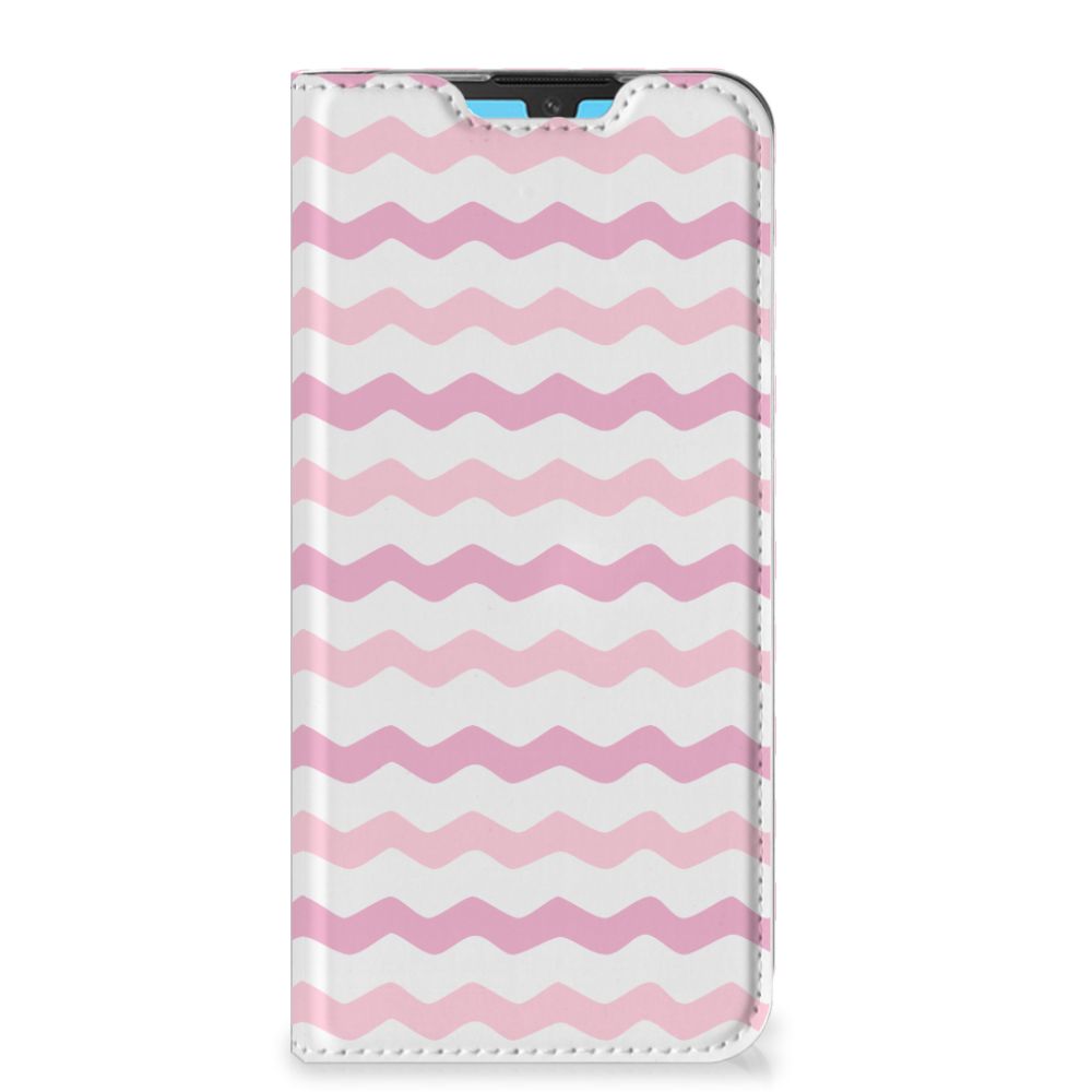 Huawei Y5 (2019) Hoesje met Magneet Waves Roze - B2C Telecom