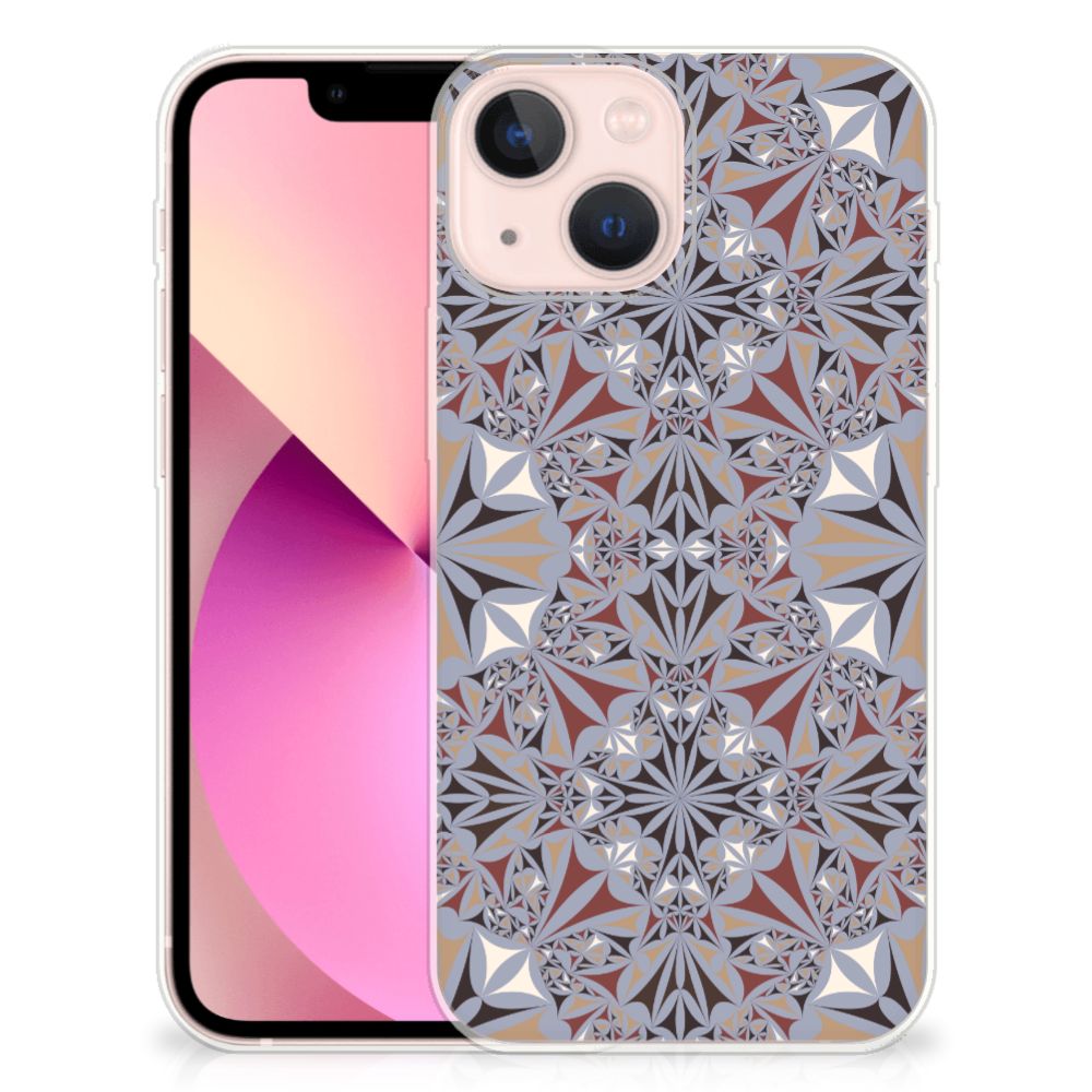 iPhone 13 mini TPU Siliconen Hoesje Flower Tiles B2C Telecom