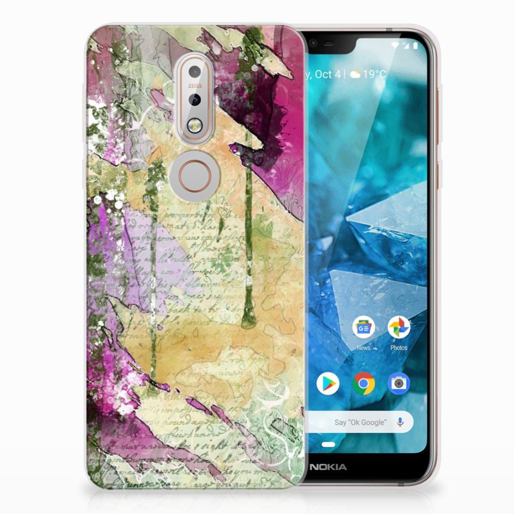 Hoesje maken Nokia 7.1 Letter Painting