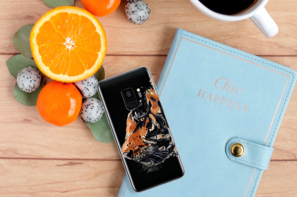 Hoesje maken Samsung Galaxy S9 Watercolor Tiger