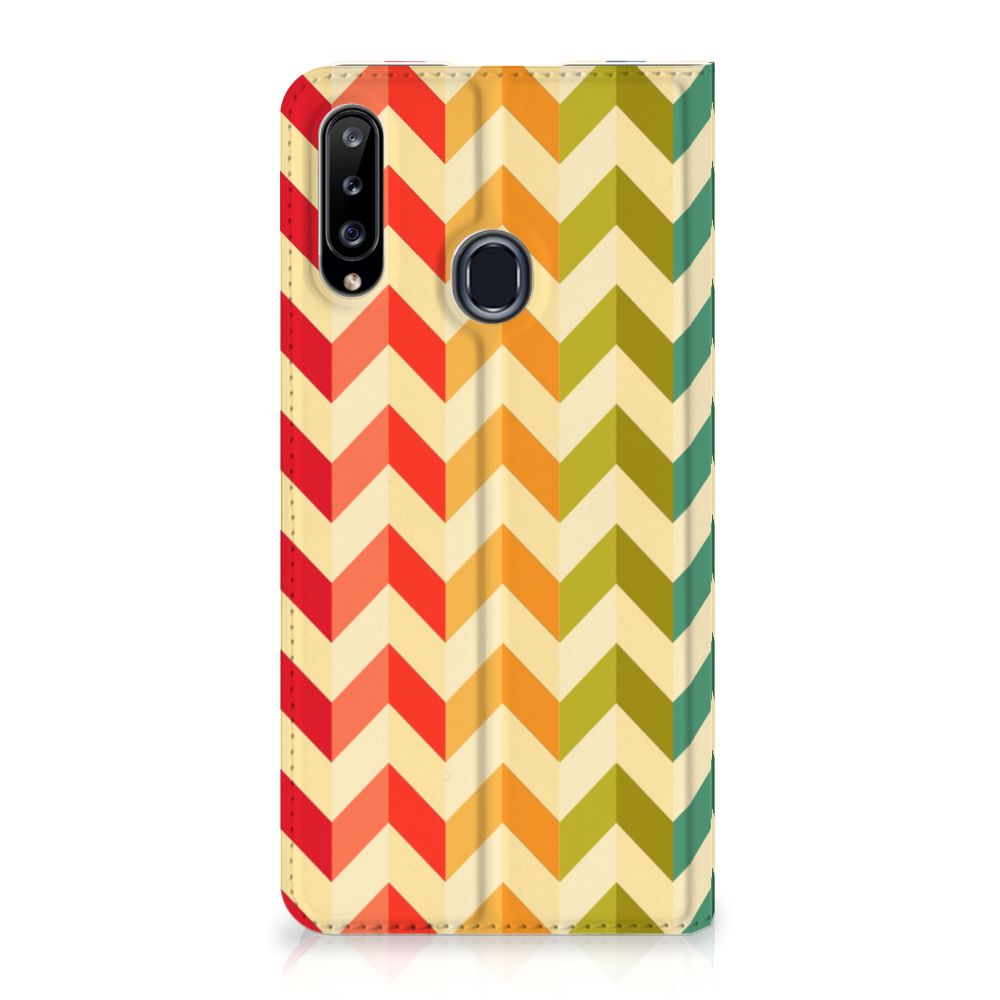 Samsung Galaxy A20s Hoesje met Magneet Zigzag Multi Color - B2C Telecom