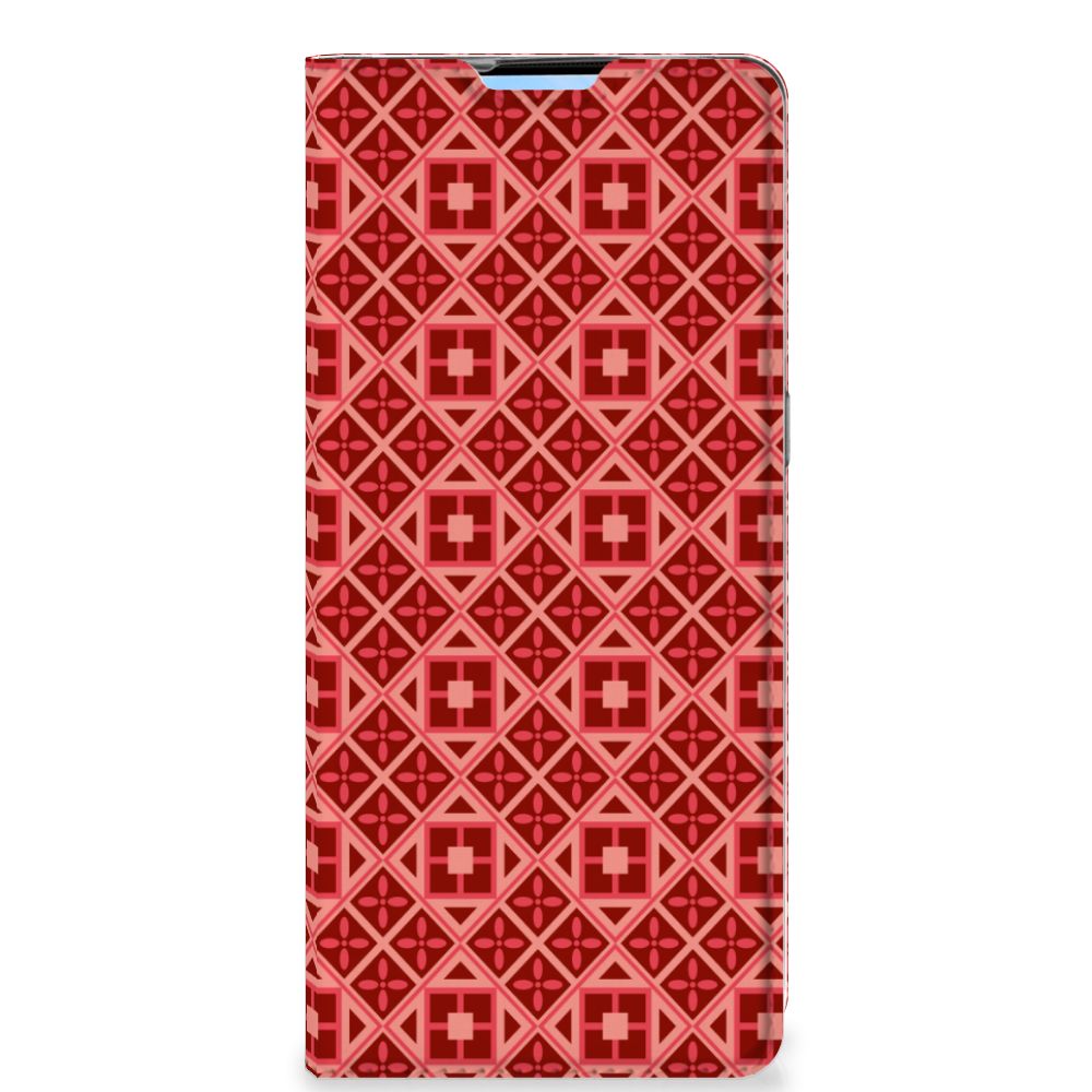 OPPO Reno4 Pro 5G Hoesje met Magneet Batik Rood - B2C Telecom