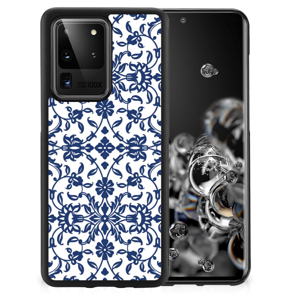 Samsung Galaxy S20 Ultra Skin Case Flower Blue B2C Telecom