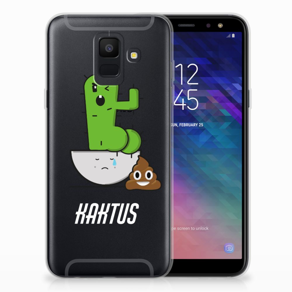 Samsung Galaxy A6 (2018) Telefoonhoesje met Naam Cactus Poo