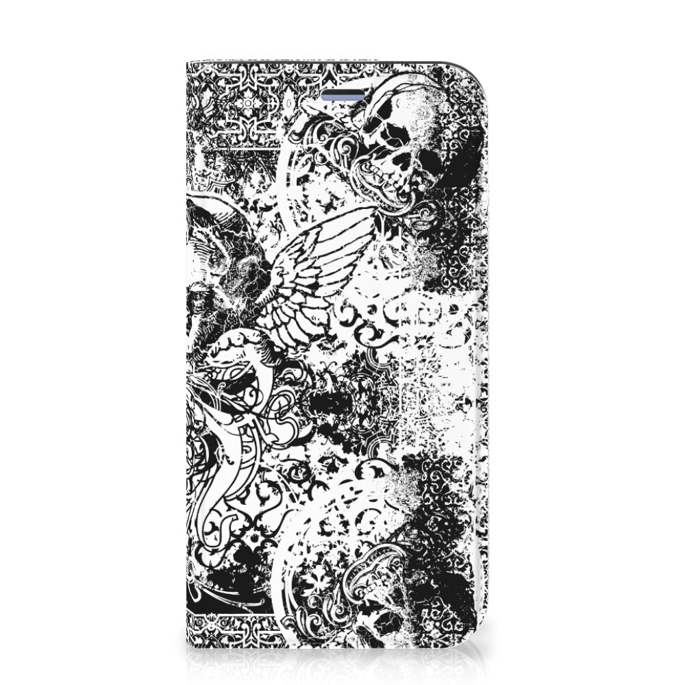 Mobiel BookCase iPhone 12 Mini Skulls Angel - B2C Telecom