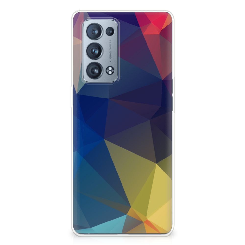 OPPO Reno 6 Pro Plus 5G TPU Hoesje Polygon Dark