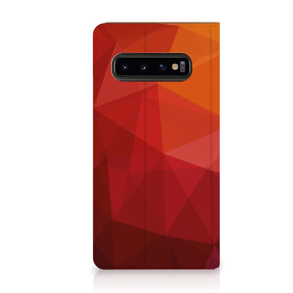 Stand Case voor Samsung Galaxy S10 Polygon Red - B2C Telecom