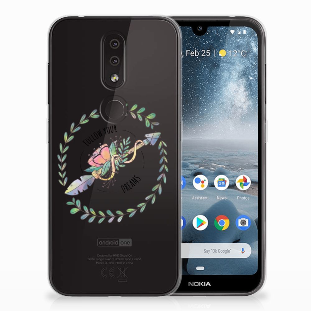 Nokia 4.2 Telefoonhoesje met Naam Boho Dreams