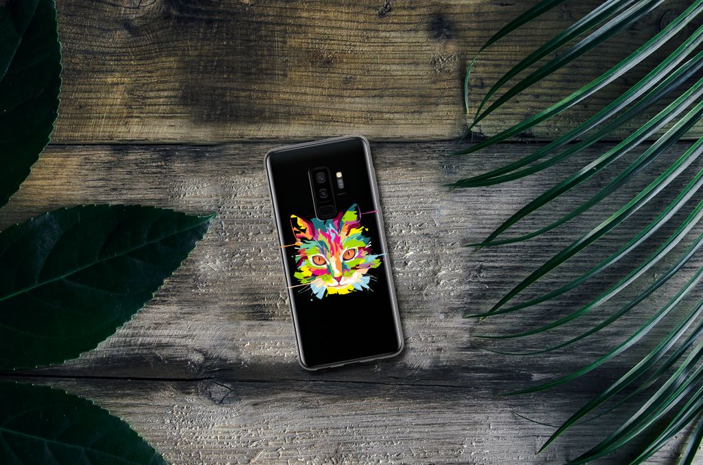 Samsung Galaxy S9 Plus Telefoonhoesje met Naam Cat Color