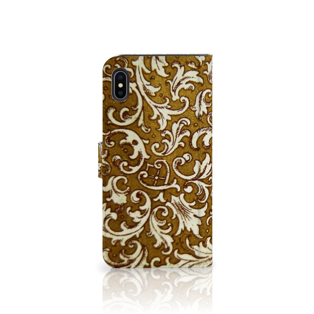 Wallet Case Apple iPhone Xs Max Barok Goud
