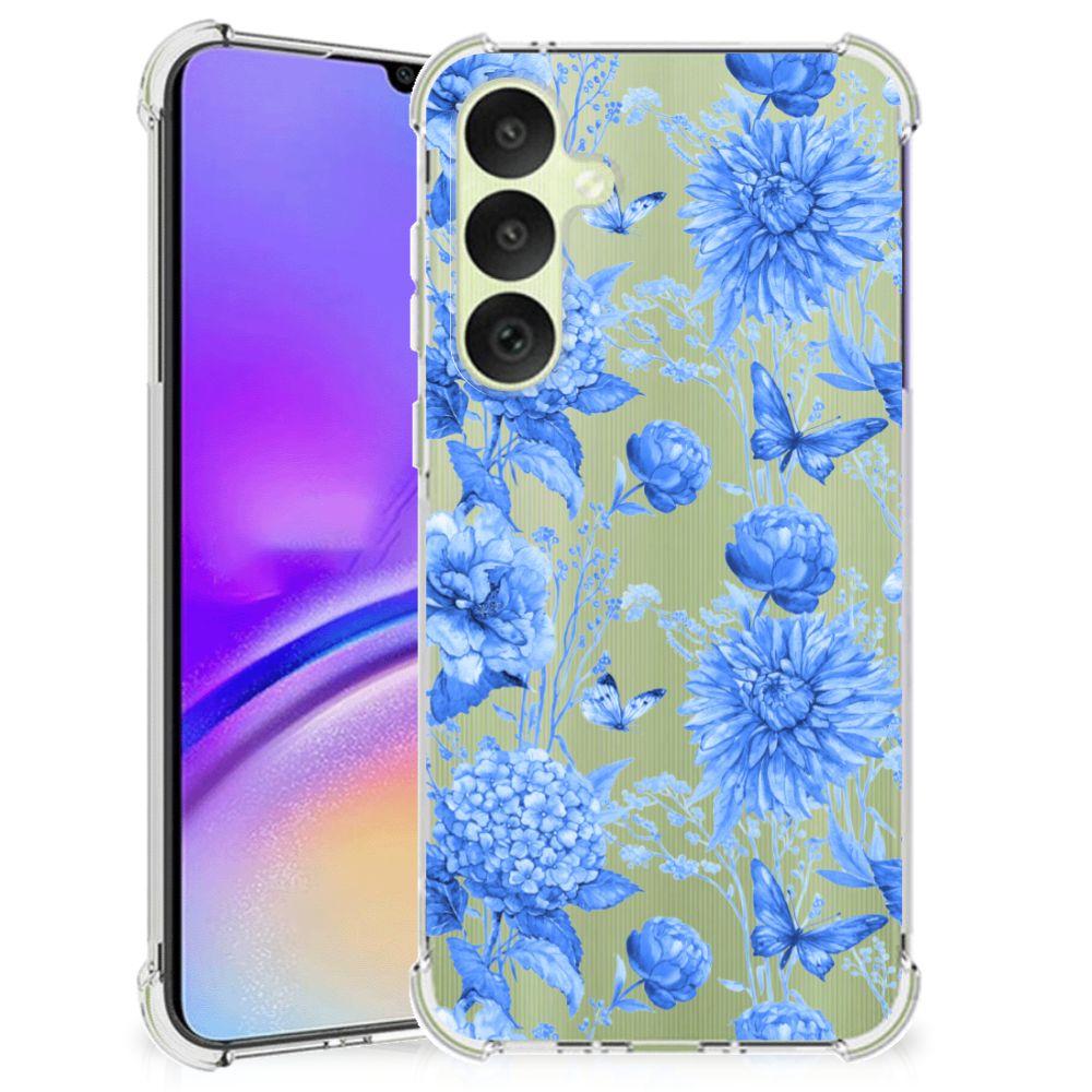 Case voor Samsung Galaxy A35 Flowers Blue