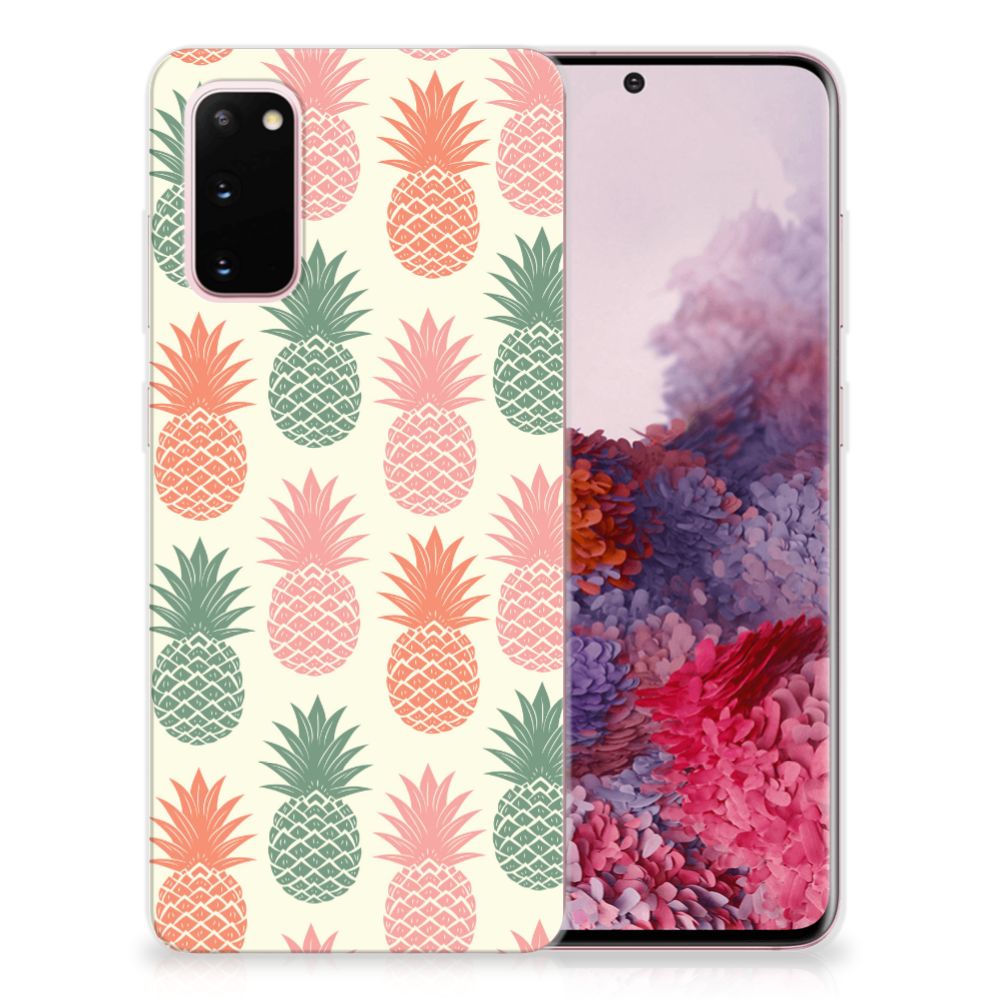Samsung Galaxy S20 Siliconen Case Ananas