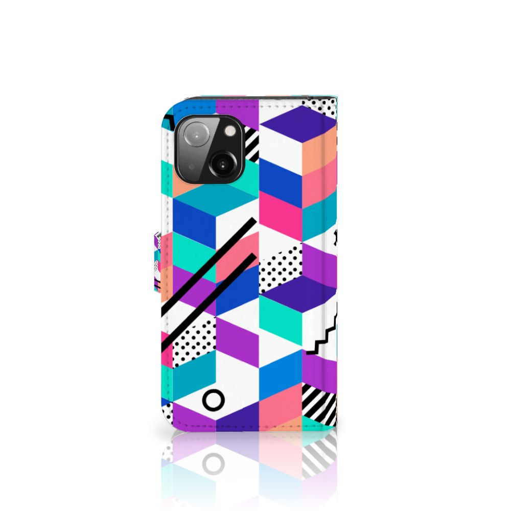 Apple iPhone 13 Book Case Blokken Kleurrijk
