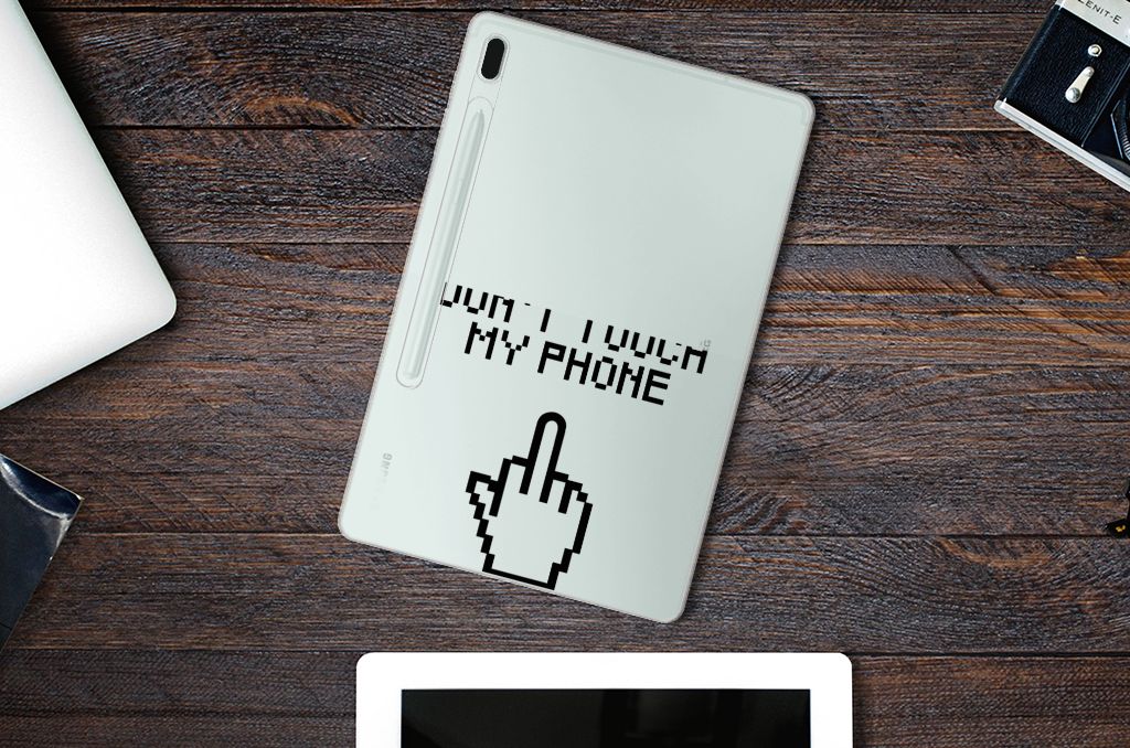 Samsung Galaxy Tab S7FE Print Case Finger Don't Touch My Phone - B2C Telecom