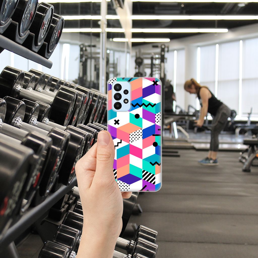 Samsung Galaxy A23 TPU Hoesje Blokken Kleurrijk B2C Telecom