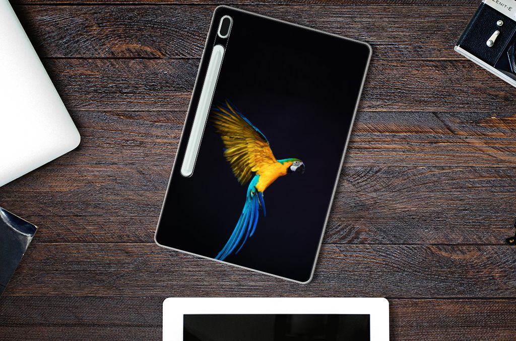 Samsung Galaxy Tab S7FE Back Case Papegaai - B2C Telecom